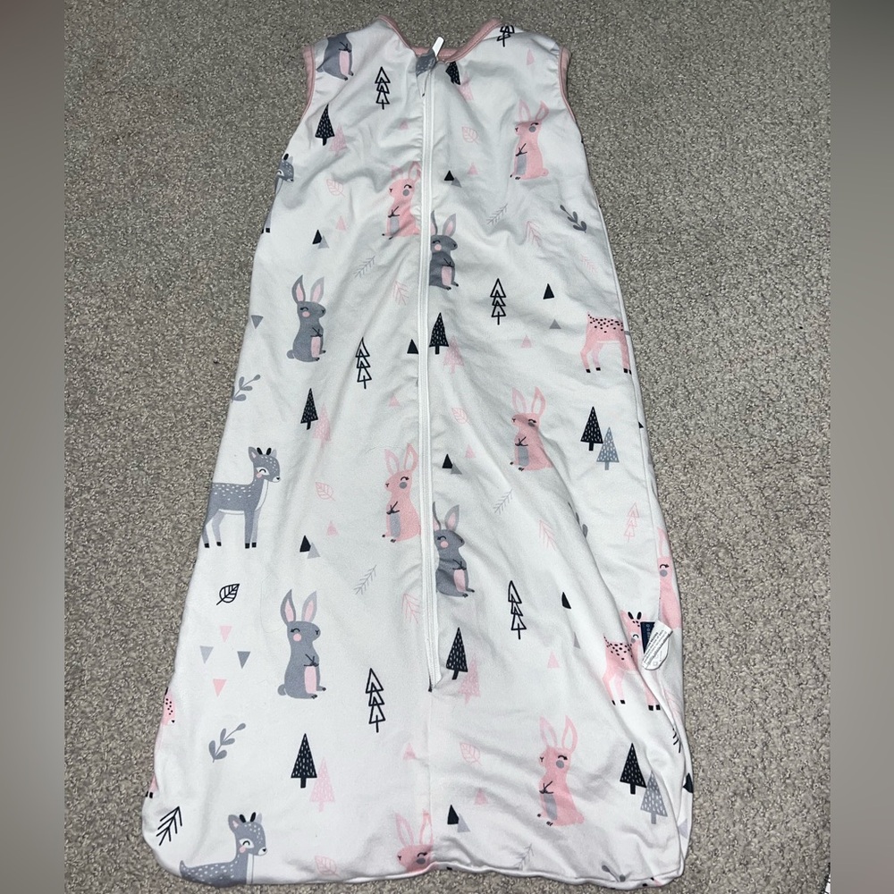 Jeroray Adorable Pink and Gray Baby Sleep Sack, 0-6m